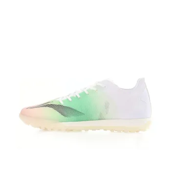 LiNing TF Rubber Broken Studs Indoor Cushioning, Slip Resistant, And Abrasion Resistant Soccer Shoes Men's White Green
