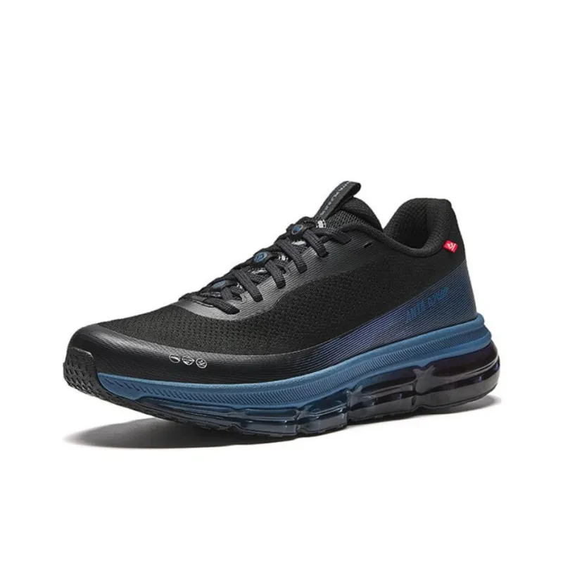 Anta Anti Slip Wear Resistant Low Top A Jelly Casual Running Shoes Men's Black Blue-1