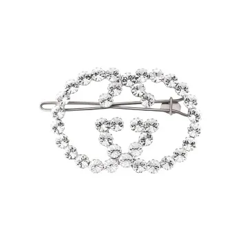 GUCCI Crystal Interlocking G Hair Clip