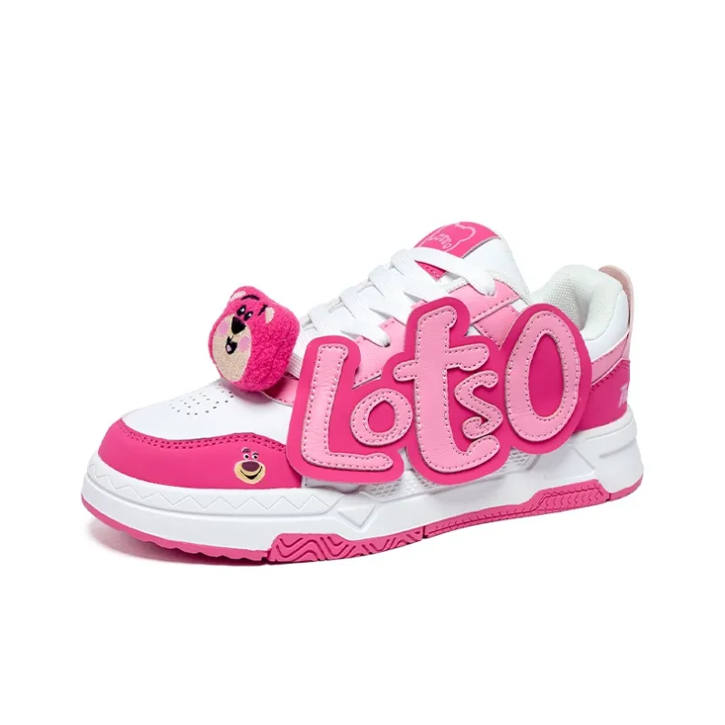 Disney Strawberry Bear Series Slip Resistant, Abrasion Resistant, Breathable Low Top Skateboard Shoes Women's Pink-2