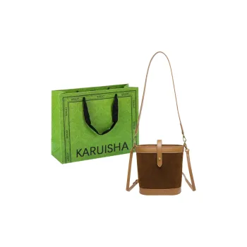 KARUISHA Suede Shoulder Bag Regular Women's Brown/Coffee