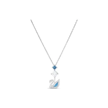 Swarovski Rhodium Plated Necklaces Women's Blue
