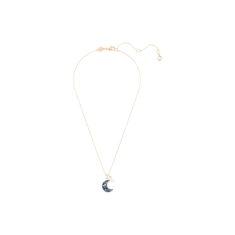 Swarovski Rose Gold Tone Plated Necklaces Women's Blue-1