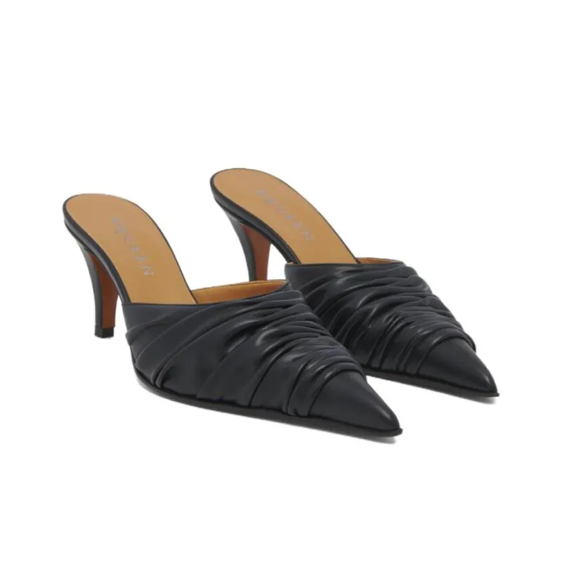 Alexander McQueen Birdee Ruched Pointed Toe Mules Women's-2