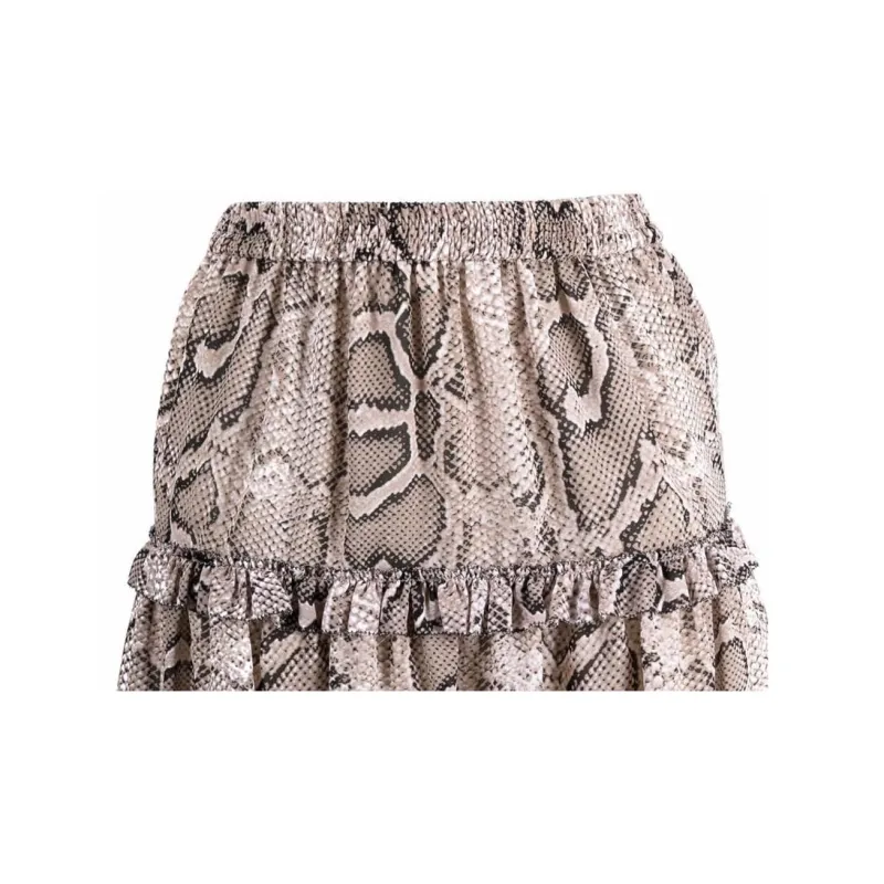 MICHAEL KORS Casual Short Skirts Women's Light Umber-1