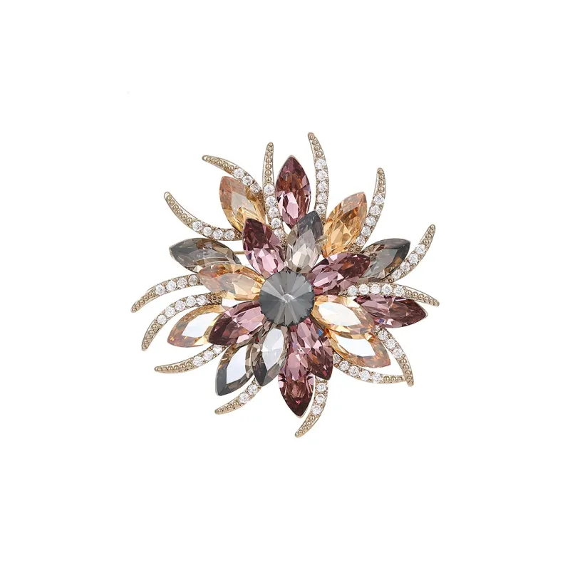 VIOLET Synthetic Cubic Zirconia Brooches Women's-0