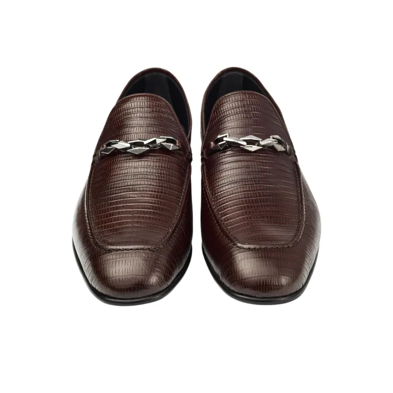 Jimmy Choo Diamond Marti Reverse Loafers Men's Brown-2