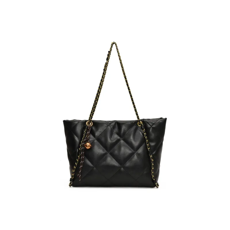PINK·LAND PU Tote Bag Shopping Bag Crossbody Bag Shoulder Bag Women's Brown/Black/Coffee/Ecru-8