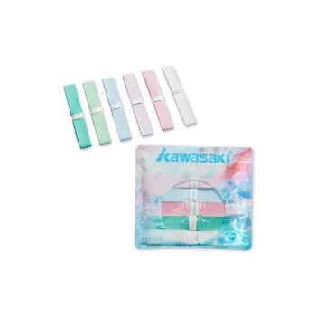 Kawasaki Badminton Grip Tape 6 Colors Polyurethane+EVA Training Match Thin 6 Pack