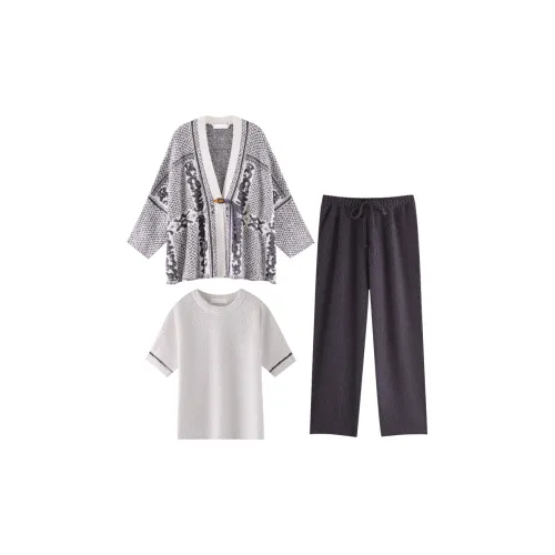 ZumashL Luxury Designer Series Pajama Set Women's Gray Blue Green