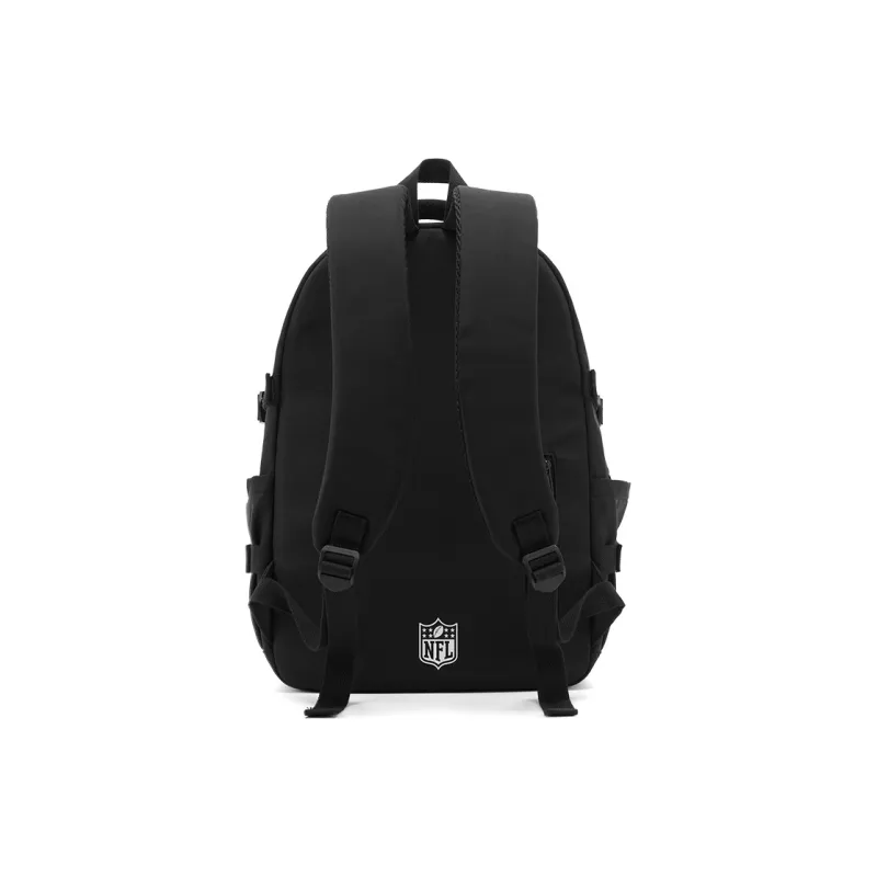 NFL Fabric Backpack Laptop Backpack Unisex Black/Ecru/Light Blue-4