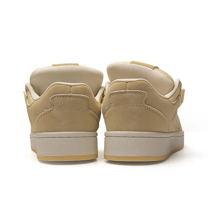 STUR YSN Wear resistant And Lightweight Low Top Skateboard Shoes Women's Almond Yellow-4