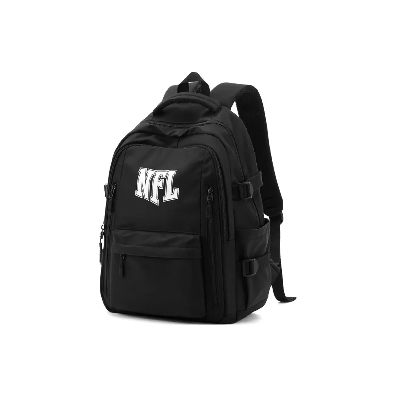 NFL Fabric Backpack Laptop Backpack Unisex Black/Ecru/Light Blue-1