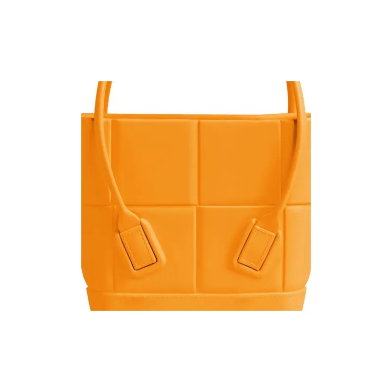Bottega Veneta BV ARCO Rubber Handbag Mini Women's Orange-3