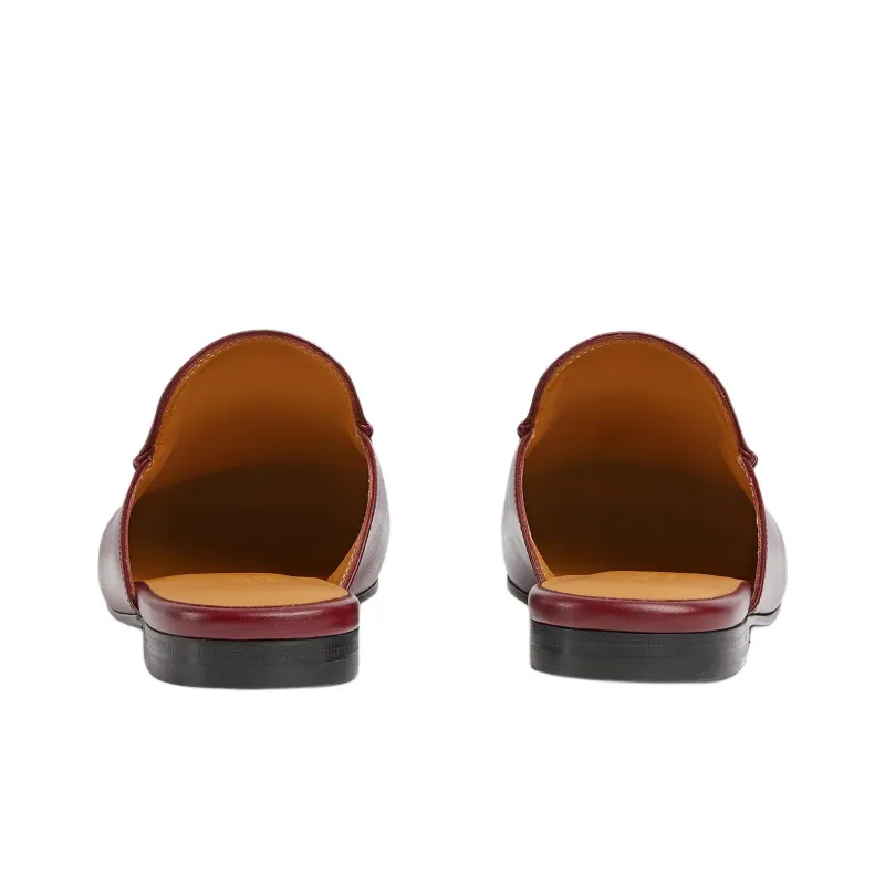 GUCCI Wrap toe Slippers Women's Red Brown-3