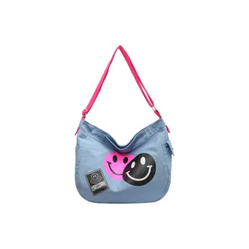 DALO Denim Shoulder Bag Crossbody Bag Regular Women's Fuchsia/Green/Orange