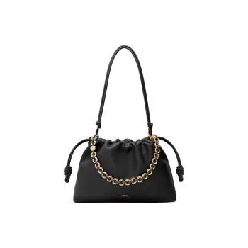 LOEWE Flamenco Napa Lambskin Shoulder Bag Crossbody Bag Handbag Large Size Women's Black