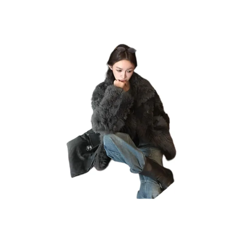 Coco Limited Fur Coat Women's Carbon Gray-2