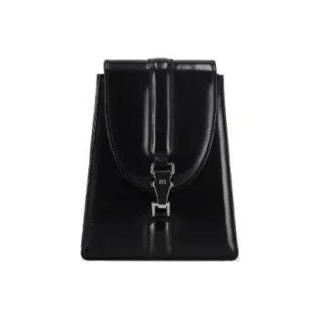 ALICE MARTHA Pure Vegan Leather Portable Crossbody Bag Shoulder Bag Women's Black