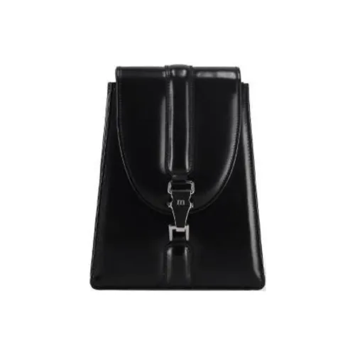 ALICE MARTHA Pure Vegan Leather Portable Crossbody Bag Shoulder Bag Women's Black