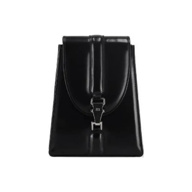ALICE MARTHA Pure Vegan Leather Portable Crossbody Bag Shoulder Bag Women's Black-0