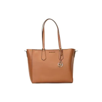 MICHAEL KORS MK Maisie Leather Tote Bag Shopping Bag Crossbody Bag Shoulder Bag Large Size Women's Caramel
