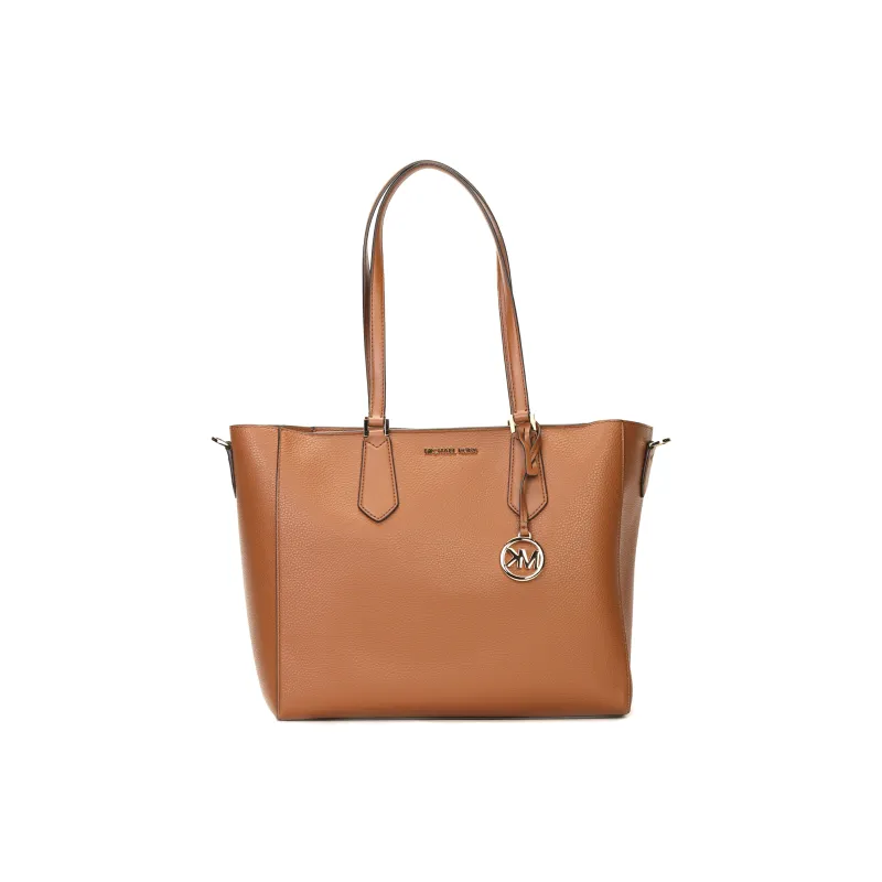 MICHAEL KORS MK Maisie Leather Tote Bag Shopping Bag Crossbody Bag Shoulder Bag Large Size Women's Caramel-0