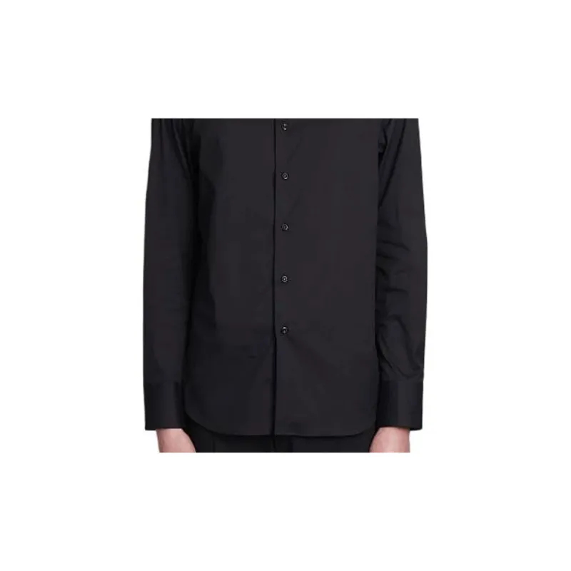 EMPORIO ARMANI Stretch Cotton Poplin Shirt-6