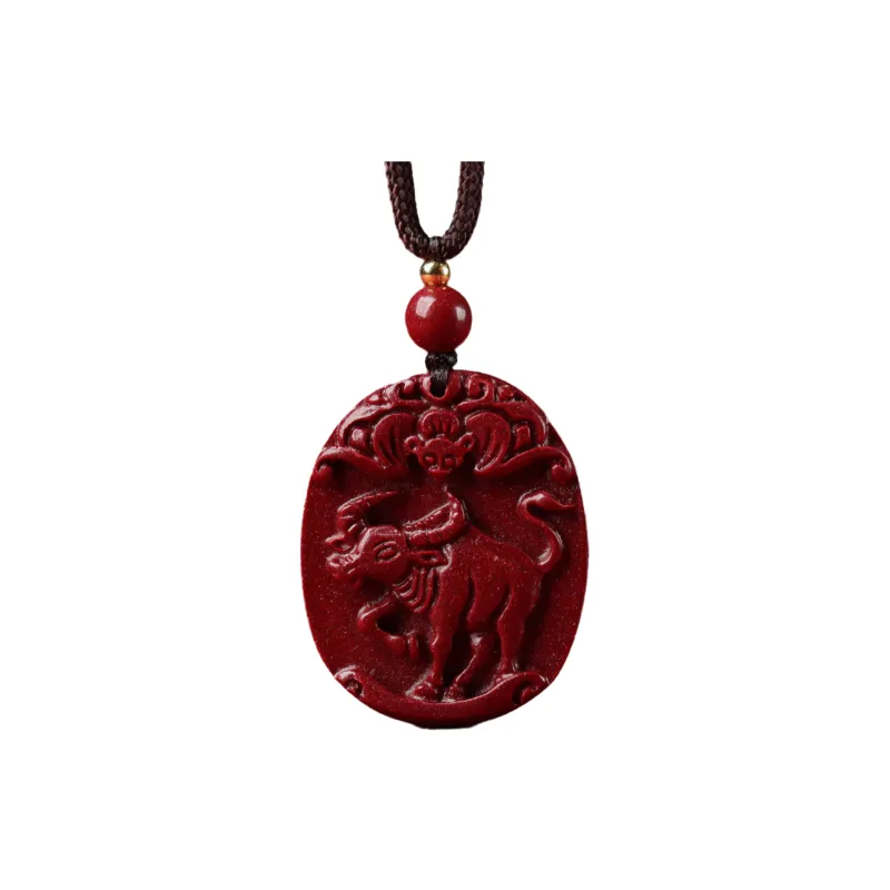Bubble Scallops Reconstructed Cinnabar Necklaces Unisex-4