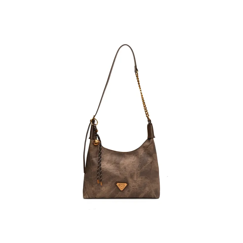 Yalu PU Shoulder Bag, Dumpling Bag Regular Women's Coffee/Brown/Blue-1