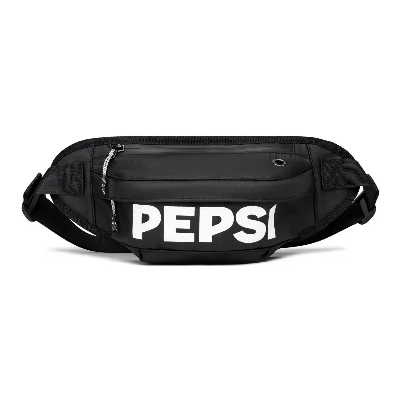 Pepsi Pu Membrana Dermalis Sling Bag Shoulder Bag Crossbody Bag Fanny Pack Regular Unisex White/Black-3