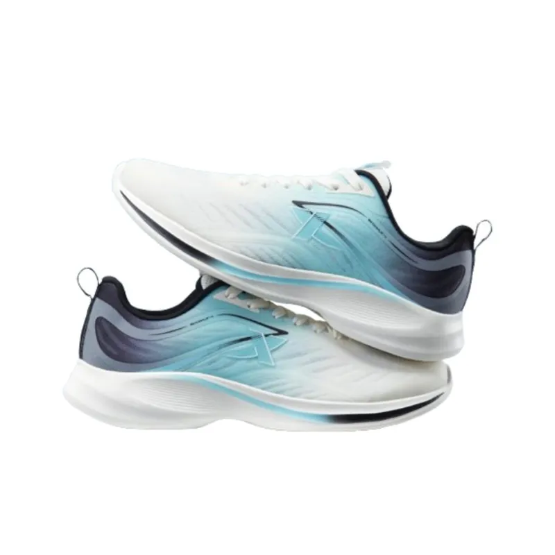 XTEP Cushioning, Slip Resistant, Breathable, Lightweight Low Top Running Shoes Men's White Blue Black-4