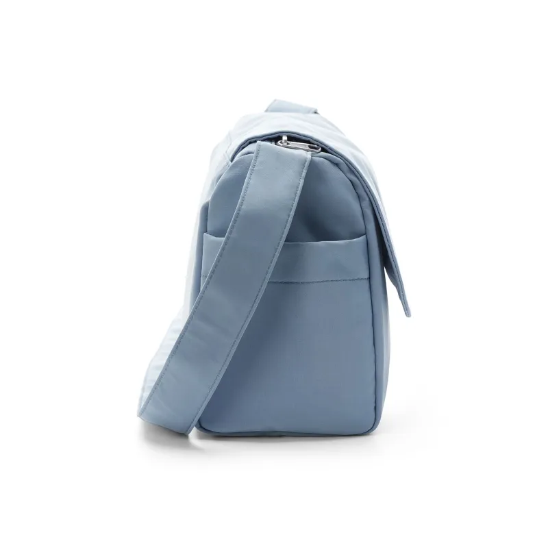 Kawasaki Fabric Crossbody Bag, Shoulder Bag, Messenger Bag Regular Unisex Black/Ecru/Haze Blue-13