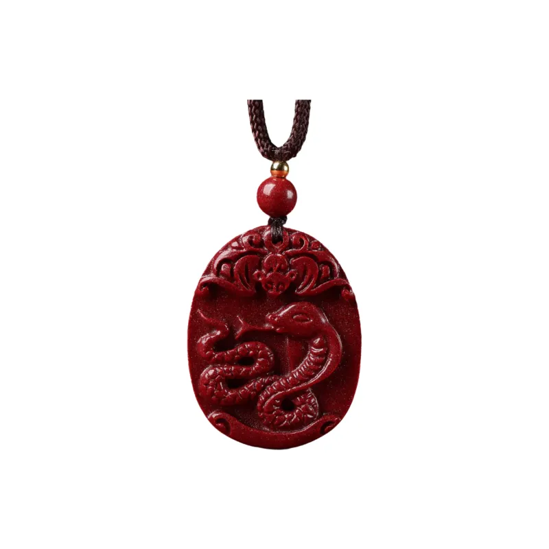 Bubble Scallops Reconstructed Cinnabar Necklaces Unisex-13
