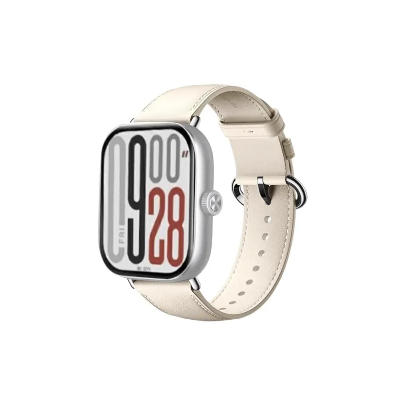 Mr. Strap Red Beige Compatibility Watch Band 205mm Leather-3