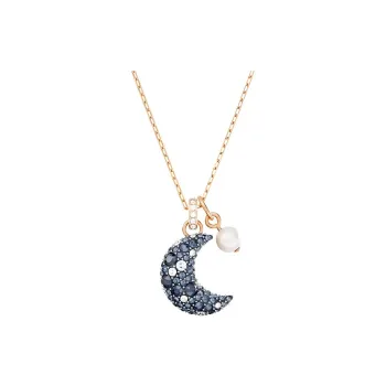 Swarovski Rose Gold Tone Plated Necklaces Women's Blue