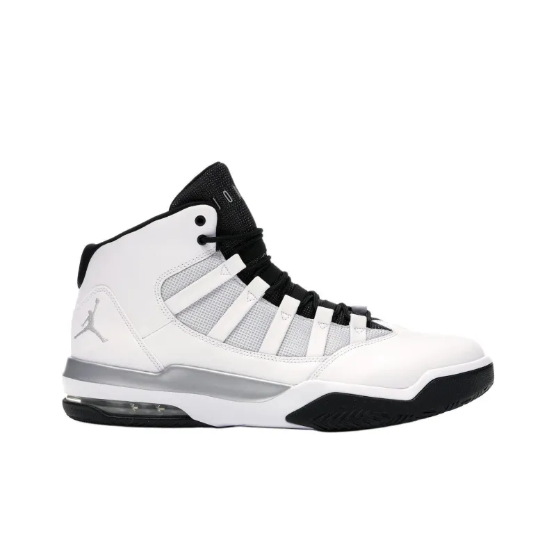 JORDAN Max Aura White Metallic Silver Black-1