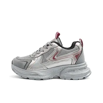 OMS Slip Resistant Low Top Chunky Sneakers Women's Cool Gray
