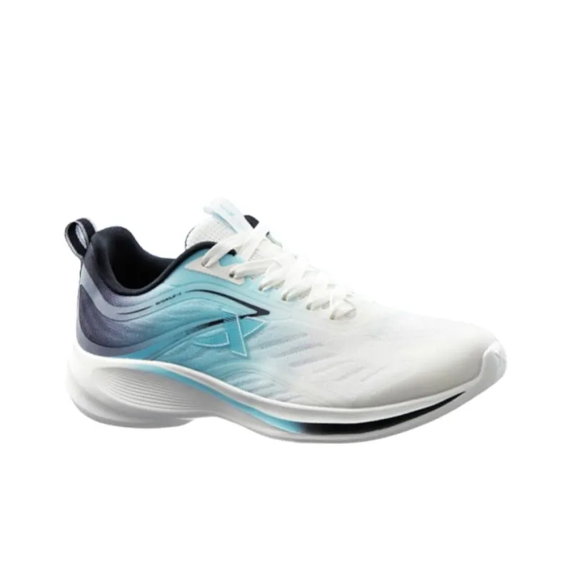 XTEP Cushioning, Slip Resistant, Breathable, Lightweight Low Top Running Shoes Men's White Blue Black-1