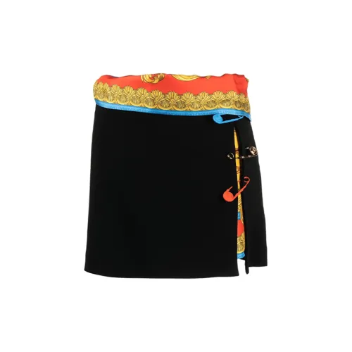 VERSACE Casual Short Skirts Women's Black