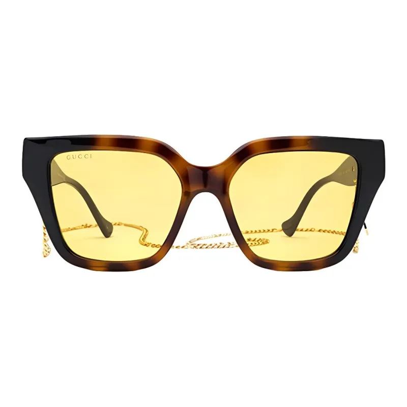GUCCI Cat-Eye Chain-Detailed Sunglasses-0
