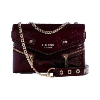 GUESS Artificial Leather Envelope Bag Crossbody Bag Shoulder Bag Medium Size Women's Burgundy