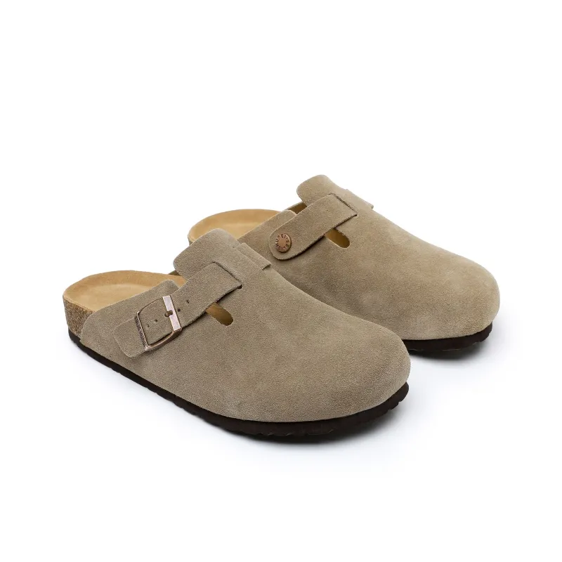 EBLIS HUNGI Cork Sole Slip-Resistant Abrasion-Resistant Wrap-toe Slippers Unisex-7