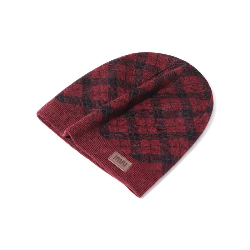 SEPTWOLVES Wool Beanie Included Warm Insulated Hat WO Unisex Black Gray/Navy Blue/Burgundy-8