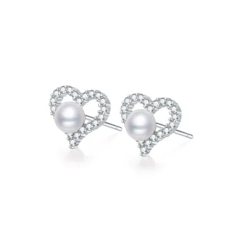 JINGUIFU Freshwater Pearl Stud Earrings Women's