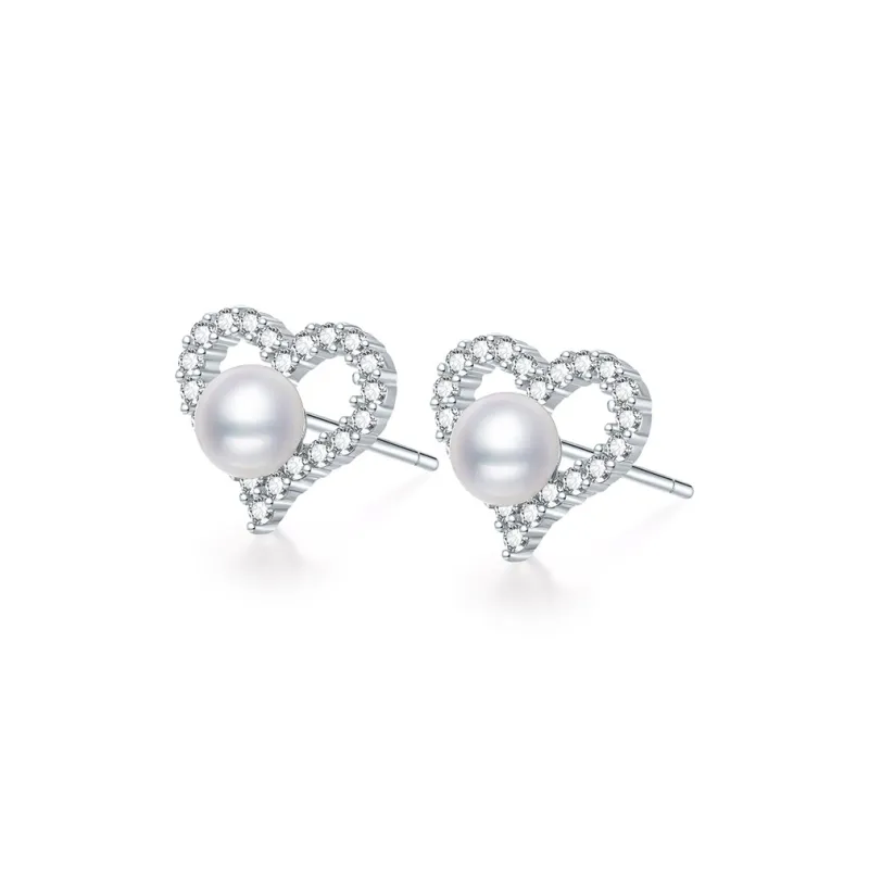 JINGUIFU Freshwater Pearl Stud Earrings Women's-0
