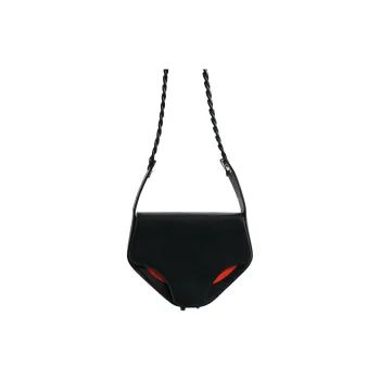 Desigual Cow Leather Fox Bag, Crossbody Bag, Shoulder Bag Medium Size Women's Black