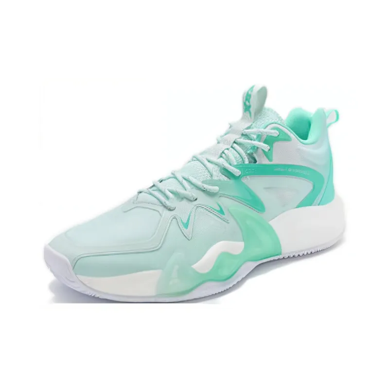 XTEP War Mastiff 3.5SE Cushioning Anti Slip And Wear Resistant Low Top Basketball Shoes Men's Foam Green-1