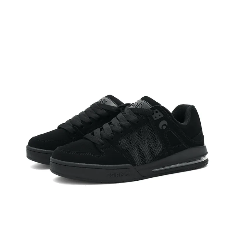 OSIRIS Coverage Slip Resistant Cushioning Wear Resistant Support Low Top Skateboard Shoes Unisex Black-1
