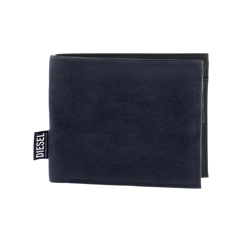 DIESEL Wax-Treated Canvas Wallet Small Size Men's Blue-2